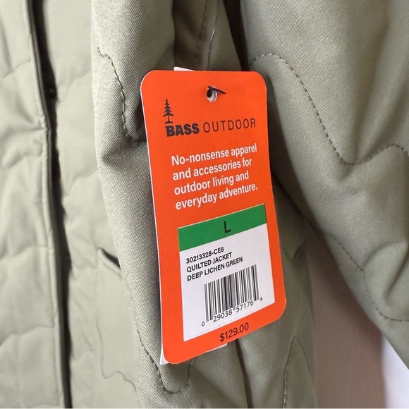 NWT BASS OUTDOOR Women's Quilted Long-Sleeve Jacket Green Large - Picture 3 of 7